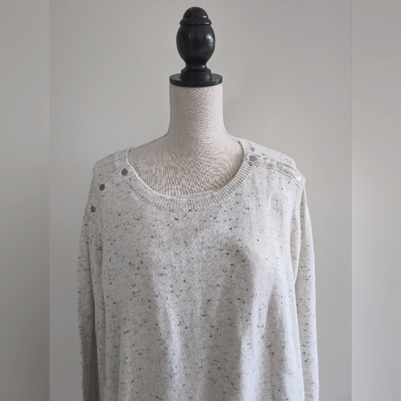 NWT XL Seraphine Fonda Cream Cotton Blend Maternity & Nursing Sweater Dress - Picture 4 of 15